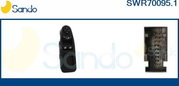 Sando SWR70095.1 - Вимикач, стеклолод'емнік autocars.com.ua