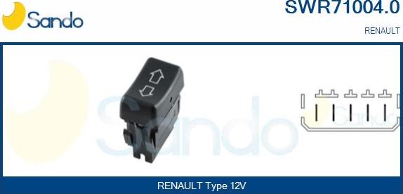 Sando SWR71004.0 - Вимикач, стеклолод'емнік autocars.com.ua