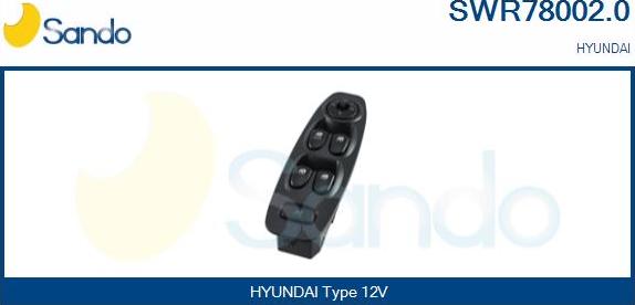 Sando SWR78002.0 - Вимикач, стеклолод'емнік autocars.com.ua