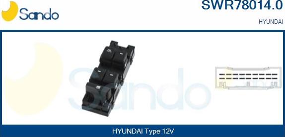 Sando SWR78014.0 - Вимикач, стеклолод'емнік autocars.com.ua
