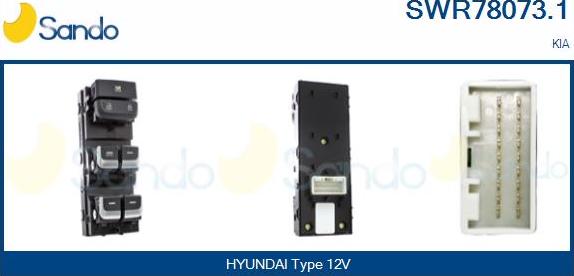 Sando SWR78073.1 - Вимикач, стеклолод'емнік autocars.com.ua