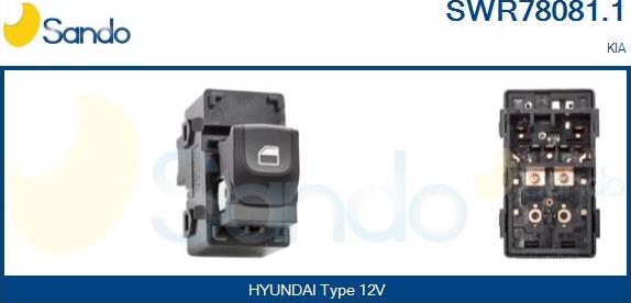 Sando SWR78081.1 - Вимикач, стеклолод'емнік autocars.com.ua