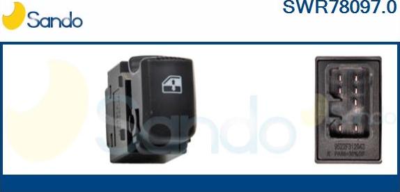 Sando SWR78097.0 - Вимикач, стеклолод'емнік autocars.com.ua