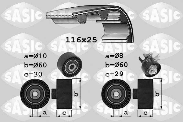 Sasic 1750034 - Комплект ремня ГРМ avtokuzovplus.com.ua