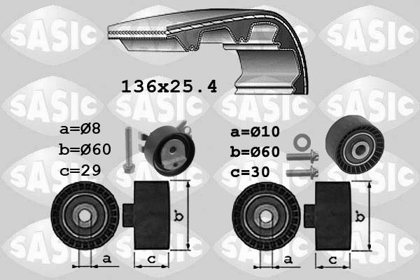 Sasic 1750036 - Комплект ременя ГРМ autocars.com.ua