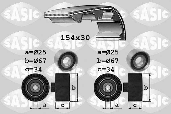 Sasic 1750037 - Комплект ременя ГРМ autocars.com.ua