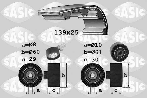 Sasic 1750038 - Комплект ременя ГРМ autocars.com.ua