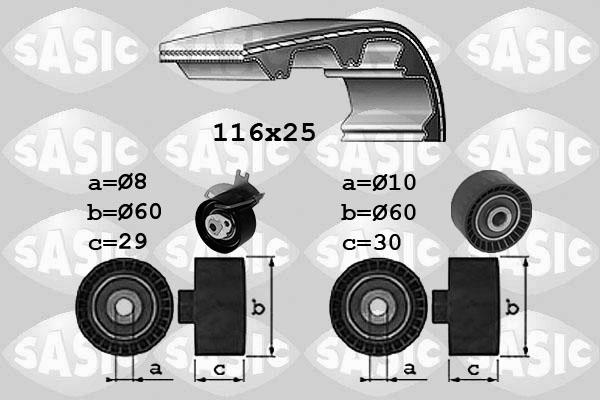 Sasic 1750039 - Комплект ременя ГРМ autocars.com.ua