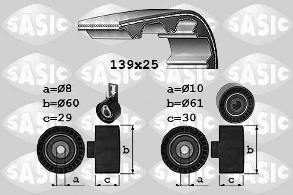 Sasic 1750042 - Комплект ременя ГРМ autocars.com.ua