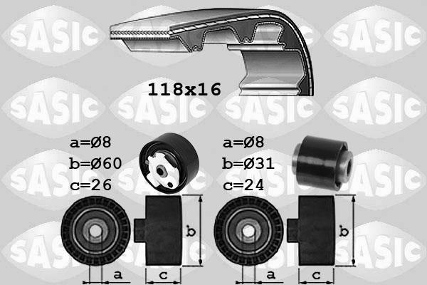 Sasic 1750046 - Комплект ремня ГРМ avtokuzovplus.com.ua