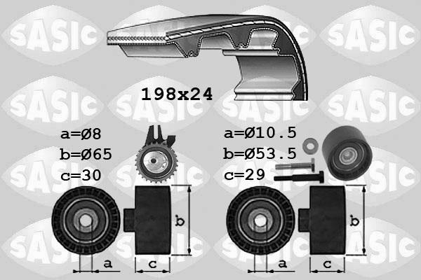 Sasic 1756025 - Комплект ременя ГРМ autocars.com.ua