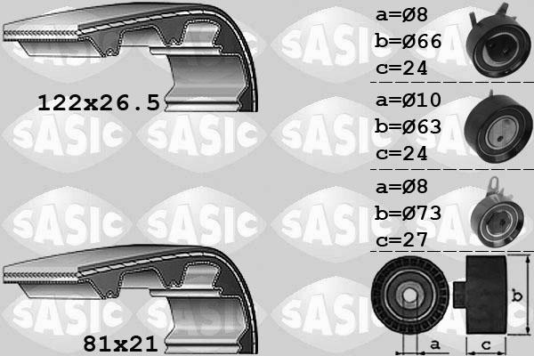 Sasic 1756040 - Комплект ременя ГРМ autocars.com.ua