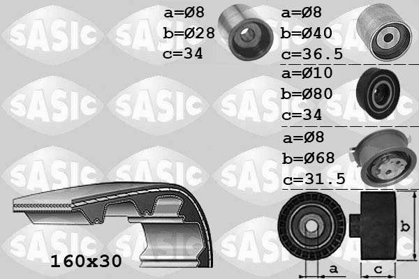 Sasic 1756070 - Комплект ременя ГРМ autocars.com.ua