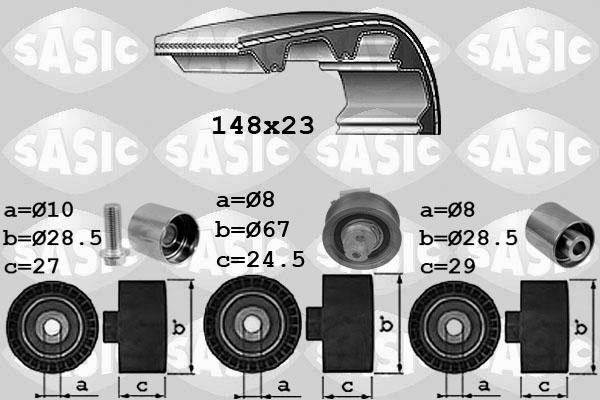 Sasic 1756074 - Комплект ременя ГРМ autocars.com.ua