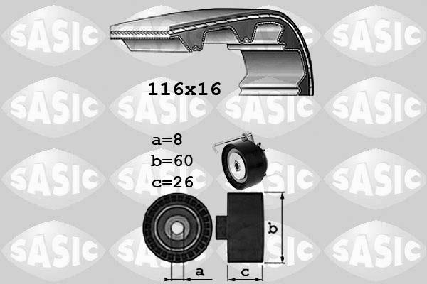 Sasic 1756089 - Комплект ремня ГРМ avtokuzovplus.com.ua