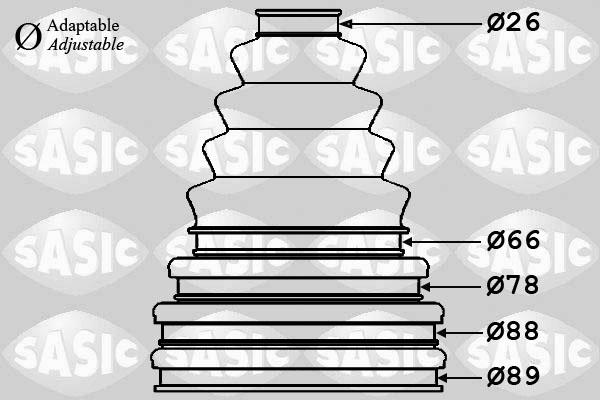 Sasic 1900001 - Пильник, приводний вал autocars.com.ua