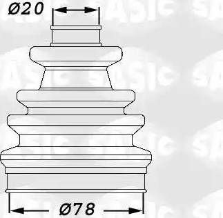 Sasic 1906014 - Пильник, приводний вал autocars.com.ua