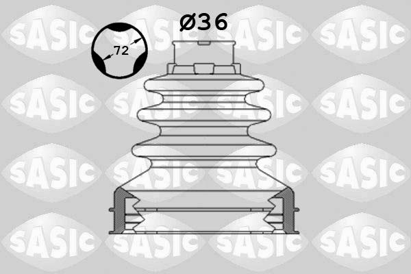 Sasic 1906104 - Ремонтний комплект пильника шарніра рівних кутових швидкостей. з елементами монтажу autocars.com.ua