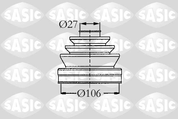 Sasic 2003407 - Пыльник, приводной вал autodnr.net