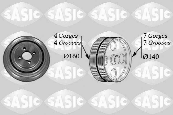 Sasic 2156031 - Шкив коленчатого вала avtokuzovplus.com.ua