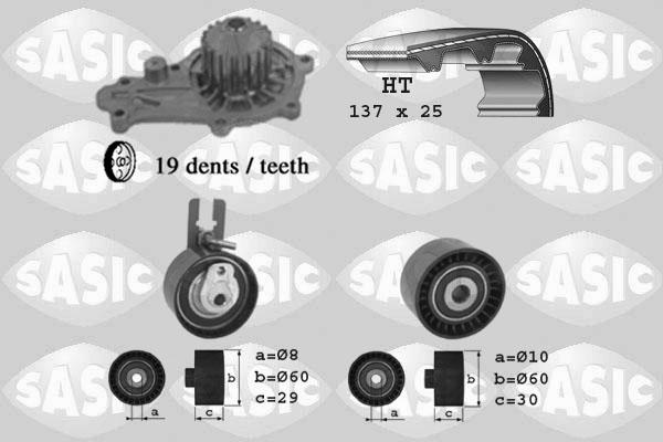 Sasic 3900014 - Водяной насос + комплект зубчатого ремня autodnr.net