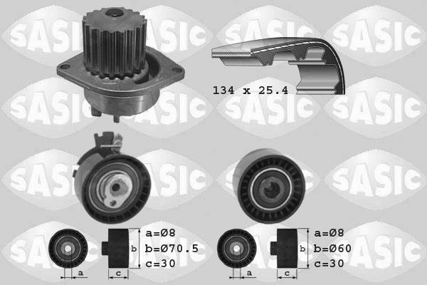 Sasic 3900015 - Водяний насос + комплект зубчатого ременя autocars.com.ua