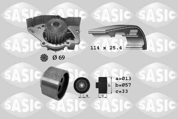 Sasic 3900023 - Водяний насос + комплект зубчатого ременя autocars.com.ua