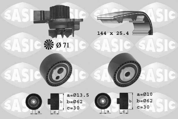 Sasic 3900027 - Водяний насос + комплект зубчатого ременя autocars.com.ua