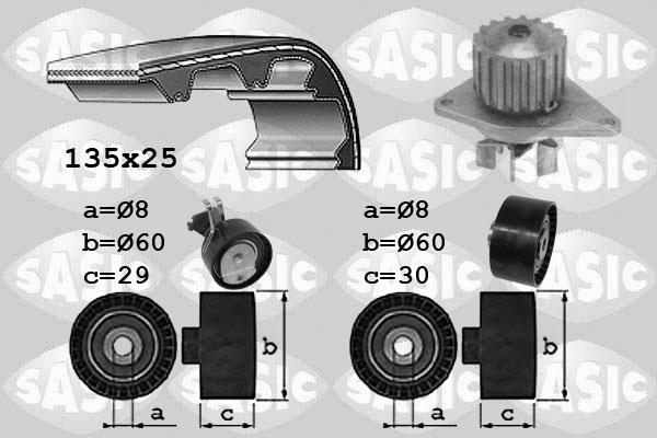 Sasic 3900032 - Водяний насос + комплект зубчатого ременя autocars.com.ua