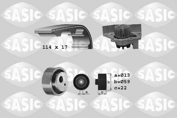 Sasic 3900036 - Водяной насос + комплект зубчатого ремня autodnr.net