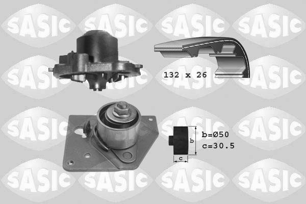 Sasic 3904007 - Водяний насос + комплект зубчатого ременя autocars.com.ua