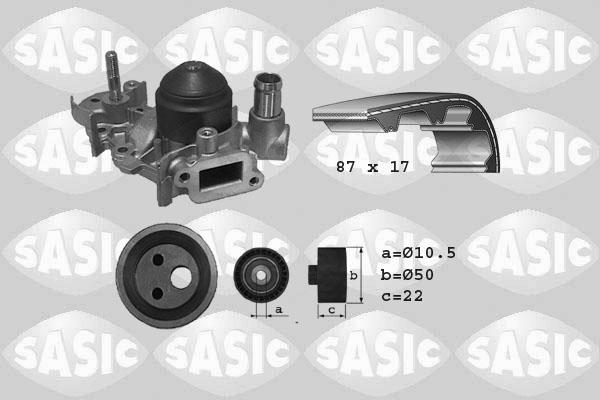 Sasic 3904009 - Водяний насос + комплект зубчатого ременя autocars.com.ua