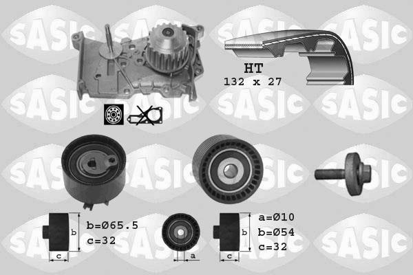 Sasic 3904012 - Водяной насос + комплект зубчатого ремня avtokuzovplus.com.ua