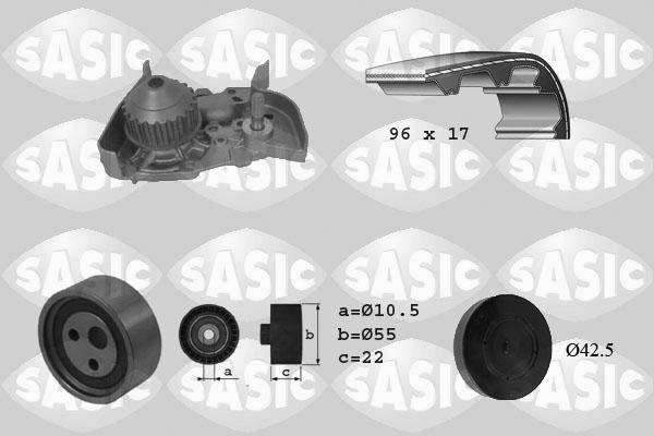 Sasic 3904023 - Водяний насос + комплект зубчатого ременя autocars.com.ua