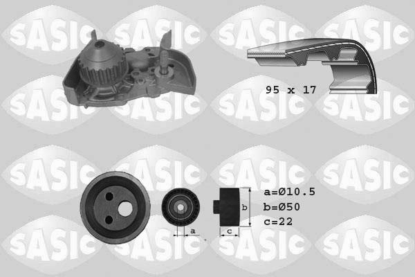 Sasic 3904025 - Водяний насос + комплект зубчатого ременя autocars.com.ua