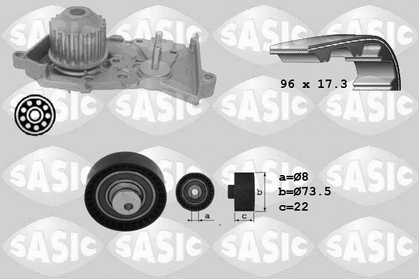 Sasic 3904026 - Водяной насос + комплект зубчатого ремня autodnr.net