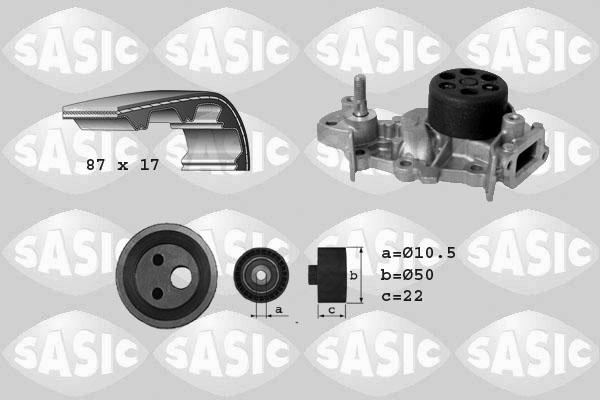 Sasic 3904028 - Водяний насос + комплект зубчатого ременя autocars.com.ua