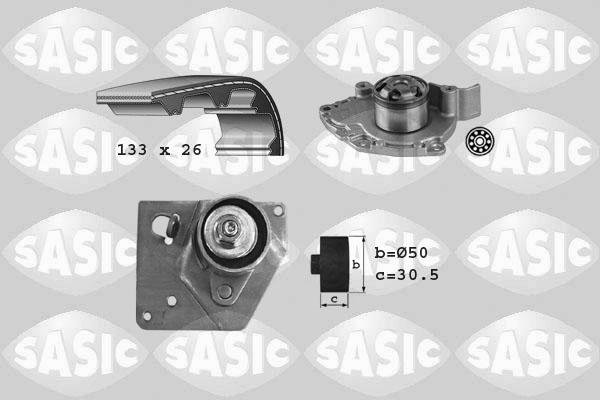 Sasic 3904033 - Водяний насос + комплект зубчатого ременя autocars.com.ua
