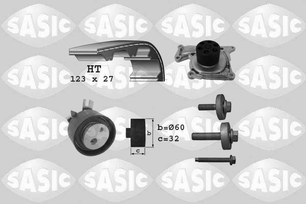 Sasic 3904037 - Водяной насос + комплект зубчатого ремня autodnr.net