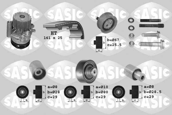 Sasic 3906002 - Водяний насос + комплект зубчатого ременя autocars.com.ua