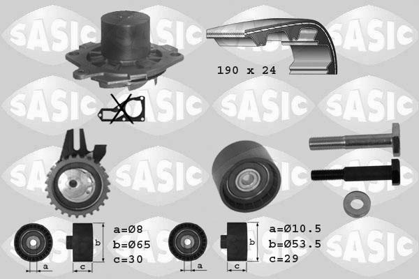 Sasic 3906004 - Водяний насос + комплект зубчатого ременя autocars.com.ua