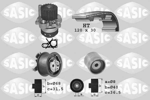 Sasic 3906009 - Водяний насос + комплект зубчатого ременя autocars.com.ua