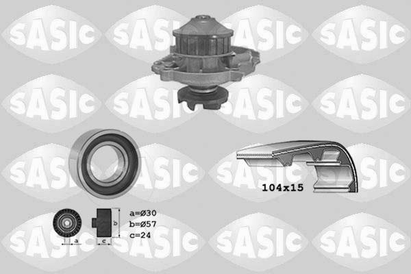 Sasic 3906015 - Водяной насос + комплект зубчатого ремня autodnr.net