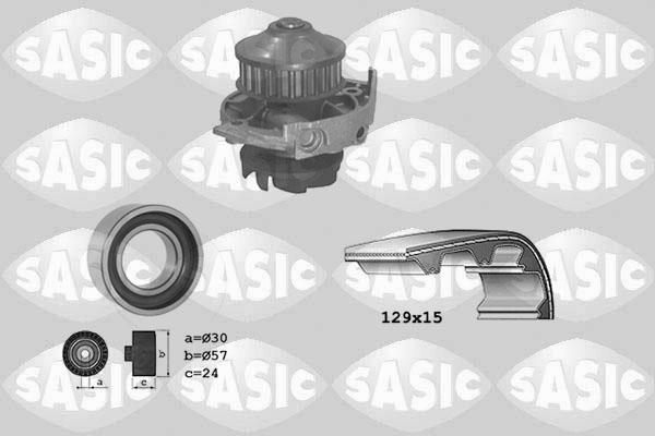 Sasic 3906017 - Водяний насос + комплект зубчатого ременя autocars.com.ua