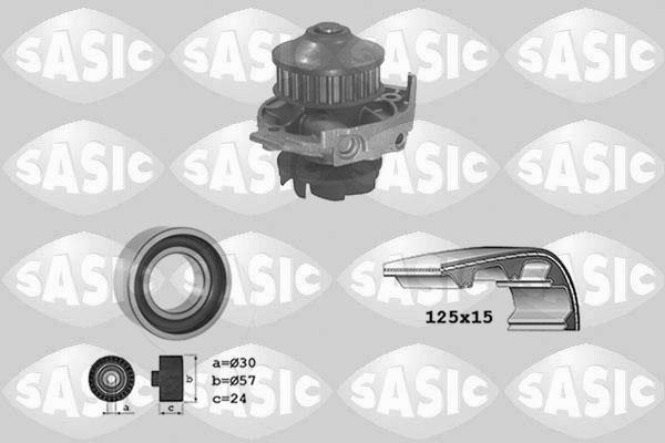 Sasic 3906018 - Водяний насос + комплект зубчатого ременя autocars.com.ua