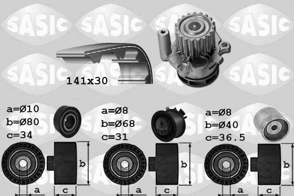 Sasic 3906029 - Водяний насос + комплект зубчатого ременя autocars.com.ua