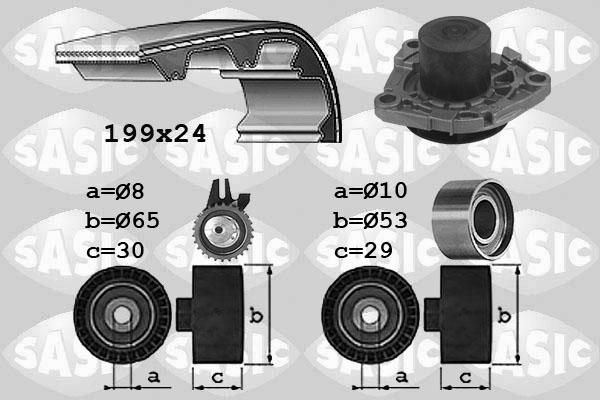 Sasic 3906032 - Водяний насос + комплект зубчатого ременя autocars.com.ua