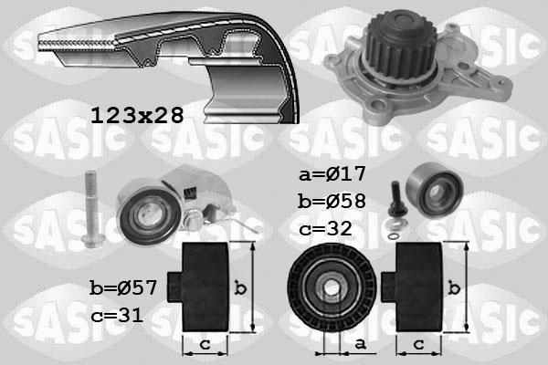 Sasic 3906039 - Водяной насос + комплект зубчатого ремня avtokuzovplus.com.ua