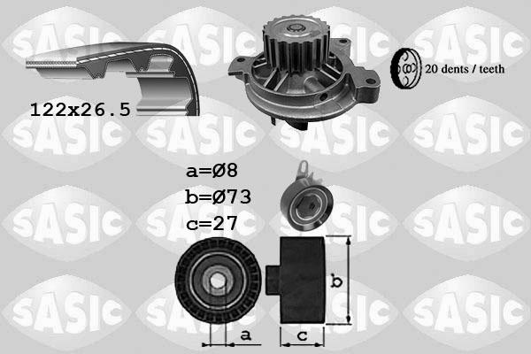 Sasic 3906050 - Водяний насос + комплект зубчатого ременя autocars.com.ua