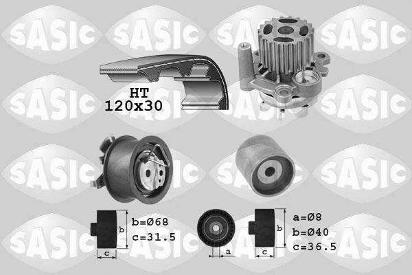 Sasic 3906080 - Водяний насос + комплект зубчатого ременя autocars.com.ua